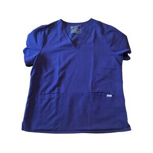 Figs Casma Three-Pocket Scrub Top PURPLE XL